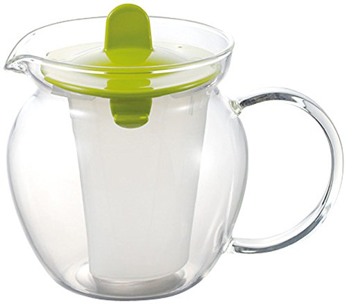 iwaki(イワキ) 耐熱ガラス ティーポット レンジのポット お茶ポット 急須 グリーン 480ml K853T-G 送料無料