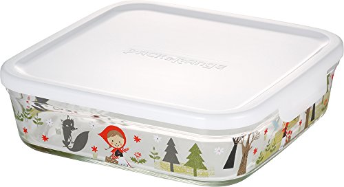 iwaki(イワキ) 耐熱ガラス 保存容器 シンジカトウ precious red hood 角型 L 1.2L パック&レンジ B32 送料無料