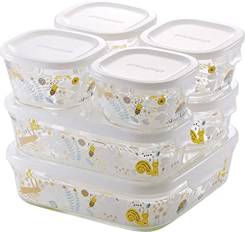 iwaki(イワキ) 耐熱ガラス 保存容器 シンジカトウ 北欧の庭 システムセット パック&レンジ PS-PRNSNF7 送料無料