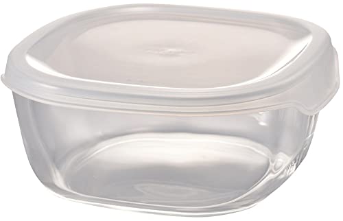HARIO(ハリオ) 日本製 耐熱ガラス製 保存容器・角 600ml BUONO kitchen KST-60-TW クリア 送料無料