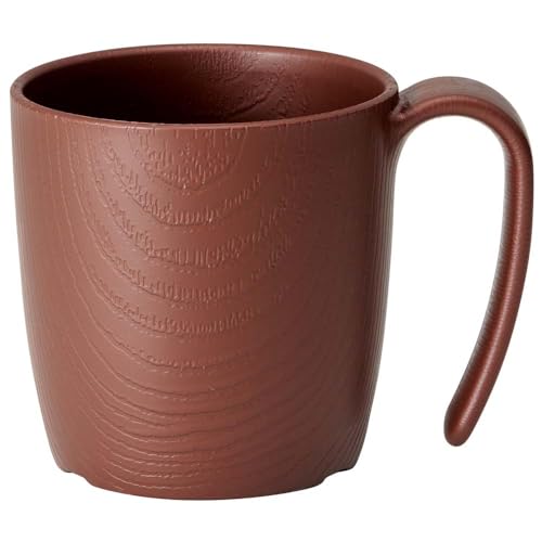 コップブラウン/約 直径81×81mm/NMGS1HB-A・Color:ブラウンStyle:コップ・パッケージ個数:1・商品サイズ：約 直径81×81mm(持ち手部分除く)・容量：290ml / 日本製・手を差し込んで安定して握れる持ちやすい太めのハンドル（持ち手）・軽くて割れにくいプラスチック食器。・食洗機対応、電子レンジOK持ちやすく軽くて割れにくいプラスチック食器 介護用としても使いやすい食器シリーズ あたたかみのある木目調デザインが食卓を華やかに 手を差し込んで、安定して握れる太めのハンドル（持ち手） バイオマス原料を使用しCO2排出量削減・石油由来成分の削減に貢献