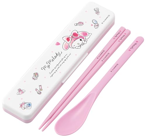 スケーター(Skater) 箸 スプーンセット 弁当 大人用 抗菌 コンビセット 18cm カチャカチャ鳴らない 日本製 サンリオ マイ 送料無料