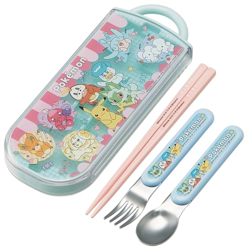 スケーター(Skater) カトラリーセット 子供用 お弁当 箸 スプーン フォーク 日本製 スライド式 名前シール付 抗菌 トリオセッ 送料無料