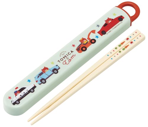 Rakuten - スケーター(Skater) 箸 箸箱 セット 子供用 お弁当 16.5cm 日本製 食洗機対応 スライド式 トミカとトム ABS2AMA 送料無料