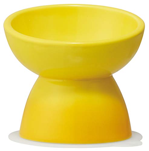 イエロー/超小型犬/CHOB1-A・Color:イエローSize:超小型犬・パッケージ個数:1・素材・材質：本体＝陶磁器 マット＝シリコンゴム・サイズ： 幅13.3×奥行13.5×高さ11.9cm・対象：体重4kg未満の超小型犬種用（※目安...