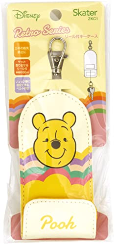 スケーター(Skater) リール付き キーケース キーホルダー 鍵収納ケース レトロ くまのプーさん ZKC1-A 送料無料