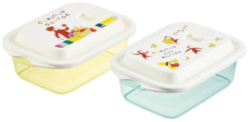 スケーター(Skater) エアーバブル ふわっと 保存容器 シール容器 500ml 2個 セット おさるのジョージ ブロック FCNF 送料無料