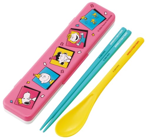 スケーター(Skater) 箸 スプーンセット 弁当 大人用 抗菌 コンビセット 18cm カチャカチャ鳴らない 日本製 スヌーピー 7 送料無料
