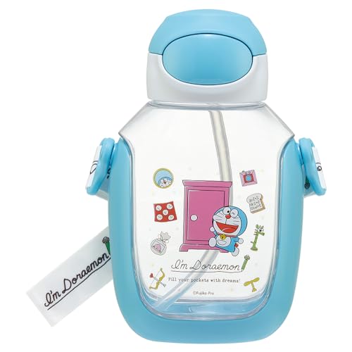 Rakuten - スケーター(Skater) 水筒 ストロー付き 530ml ストロー水筒 ワンプッシュ 子供用 ドラえもん ラインデザイン サンリオ P 送料無料