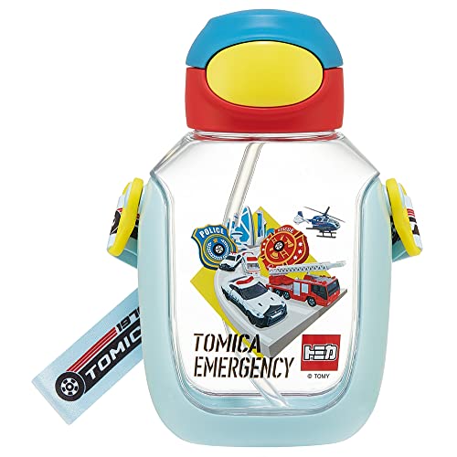 スケーター(Skater) 水筒 ストロー付き 530ml トミカ ストロー水筒 ワンプッシュ 子供用 PDSH6DX-A 送料無料