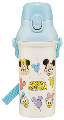スケーター(Skater) 水筒 子供用 直飲み 480ml プラスチック ワンタッチ 食洗機対応 日本製 ディズニー ミッキー＆フレン 送料無料