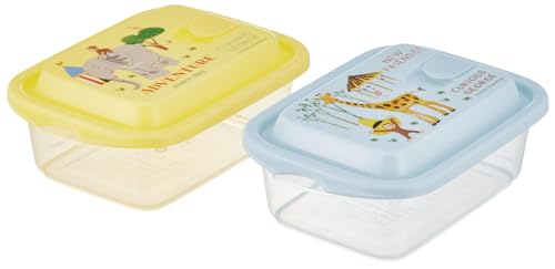 スケーター(Skater) 蓋をしたままレンジ対応 ふわっと 保存容器 M 500ml 2個セット おさるのジョージ ZOO 日本製 F 送料無料