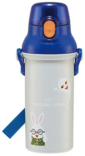 スケーター(Skater) 水筒 子供用 直飲み 480ml プラスチック ワンタッチ 食洗機対応 日本製 めがねうさ..