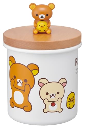 スケーター(Skater) ホーローキャニスター 750ml 木蓋 マスコット付き 保存容器 リラックマ ENC8D 送料..