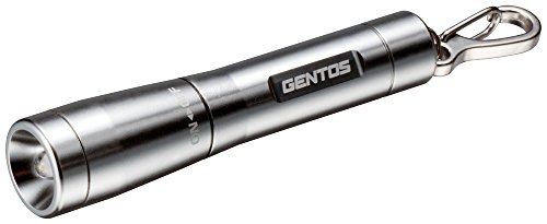 GENTOS(ジェントス) 懐中電灯 小型 LED キーライト 直径1.5cm 単4電池式 15ルーメン GK-001S シルバー ..