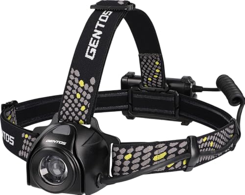 GENTOS(ジェントス) LED ヘッドライト 【明るさ550ルーメン/実用点灯8時間/後部認識灯】 単3形電池3本使用 ヘッドベイダ 送料無料