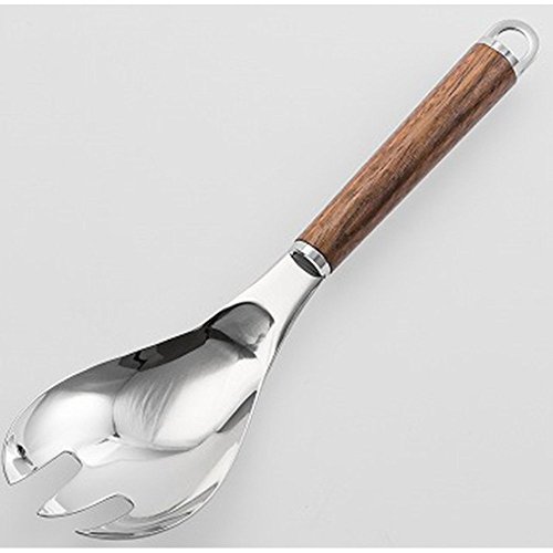 サンクラフト 取り分け サービス フォーク ウッディタイム 日本製 天然木柄 ウォールナット WT-22 ブラ..