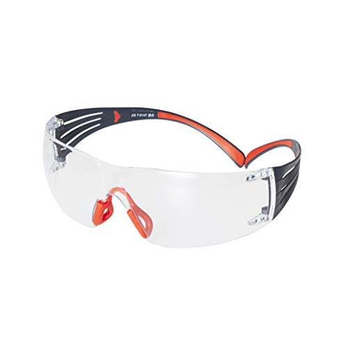 [JIS適合品] 3M セキュアフィット 保護めがね クリアレンズ レッド SF401SGAF-RED JIS 送料無料