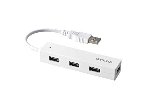 バッファロー BUFFALO USB ハブ USB2.0 バスパワー 4ポート ホワイト BSH4U055U2WH【Nintendo S 送料無料