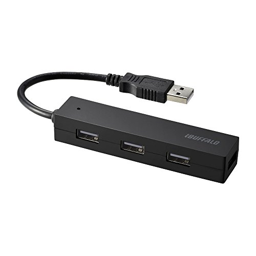 バッファロー BUFFALO USB ハブ USB2.0 バスパワー 4ポート ブラック BSH4U25BK【Windows/Mac対応 送料無料