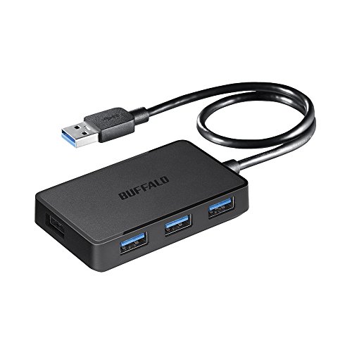 バッファロー BUFFALO PS4対応 USB3.0 バスパワー 4ポートハブ ブラック 設計 マグネット付き BSH4U305U3B 送料無料