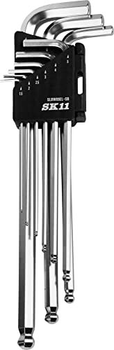 SK11(エスケー11) ボルトホールド六角棒レンチセット 傾斜角度 約25度 エキストラロング SLBW09EL-SB 送料無料