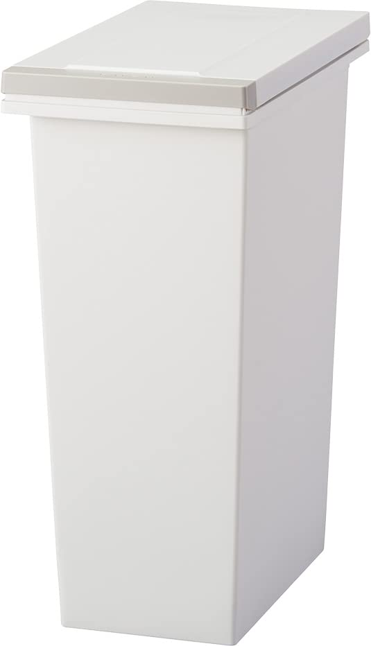 アスベル ゴミ箱 フタ付 プッシュ式 20L 日本製 「エバンMP」 密閉 幅25.5×奥行36.7×高さ46.5cm ホワイト 送料無料