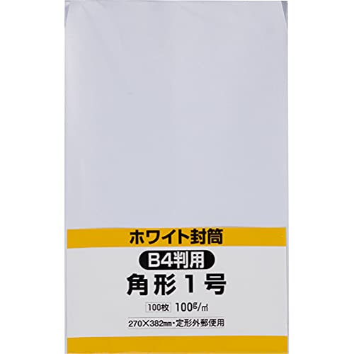 キングコーポレーション 封筒 ホワイト 角形1号 100枚 K1W100 送料無料