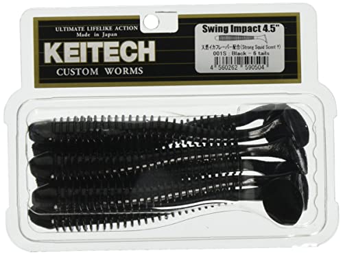 Rakuten - ケイテック(Keitech) スイングインパクト 4.5インチ #001 ブラック 送料無料