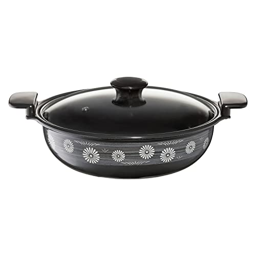 高木金属工業(Takagi Metal) 高木金属 両手鍋 洗いやすい 卓上鍋 ホーロー IH対応 27cm あじわい鍋 土鍋風 平安 送料無料