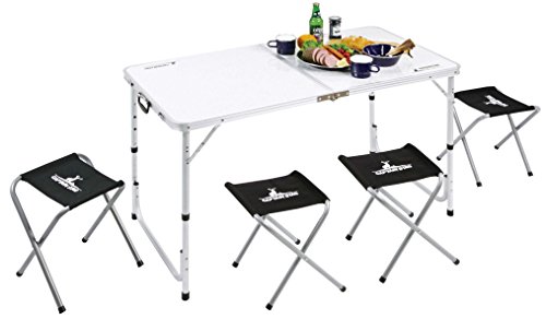 Rakuten - キャプテンスタッグ ラフォーレ テーブル チェアセット(4人用) UC-4 送料無料