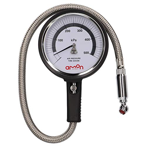 エーモン(amon) エアゲージ プレミアムグレード タイヤゲージ タイヤ空気圧の日常点検 整備用 保持機能 調整 測定 スポーツ走行に 送料無料