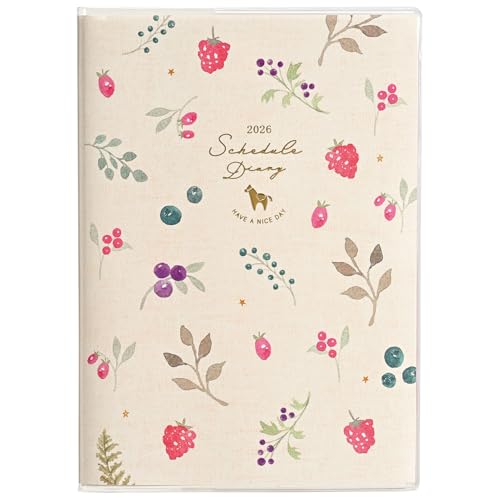 クツワ 手帳 カラーインデックス手帳 2026年 B6 ウィークリー 月曜始まり ベリーベージュ 128SHB 2025年12月始まり 送料無料