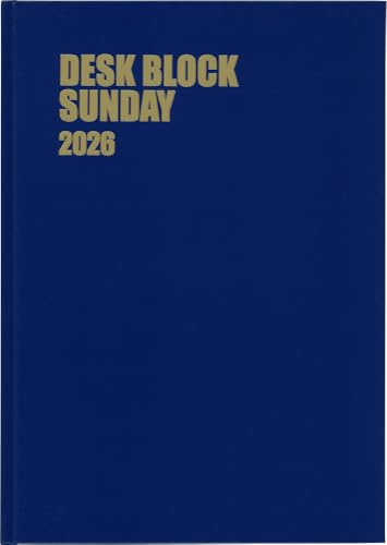 博文館 手帳 2026年 A4 マンスリー デスクブロック サンデー 18ヵ月 ブルー No.239 (2025年 10月始まり) 送料無料