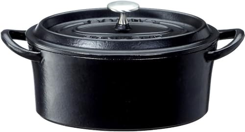 Seiros - イシガキ ココット 鉄鋳物 鍋 ブラック IH対応 オーバル 17cm BONNE BONHEUR ボン・ボネール 3624 送料無料