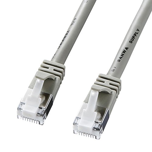 Rakuten - サンワサプライ ツメ折れ防止カテゴリ5eSTP LANケーブル 5m ライトグレー KB-STPTS-05 送料無料