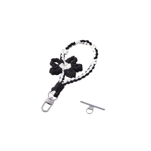 [エレコム] スマホストラップ ハンドストラップ 編み物 フラワー デザイン コットン素材 軽量 手首 落下防止 ストラップホールシート 送料無料