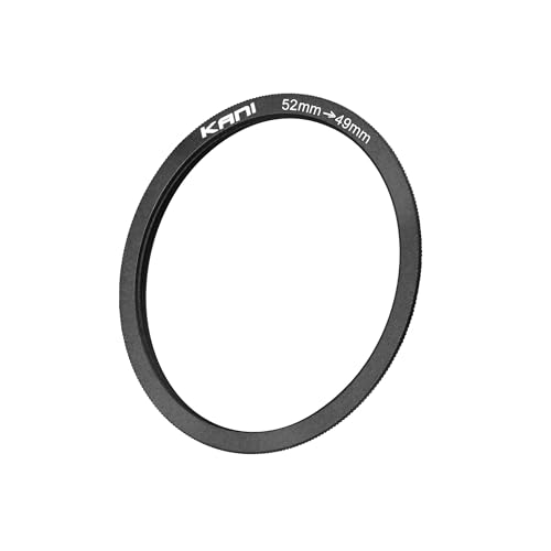 KANI 52-49mm フィルター径変換アダプター ステップダウンリング 薄枠 ローレット...