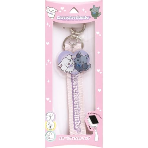 ストラップ/約H140mm×W25mm/AB31301・Color:ストラップ・パッケージ個数:1・ストラップサイズ：約H140×W25mm・ポリコットン製ストラップ・アクリル樹脂製マスコット・TPU製シート・丸型カラビナ付き・刺繍入り・※充電ケーブル口が幅10〜15mm×厚み6.5mm以上の穴タイプ推奨ロゴ刺繍がかわいい?スマホがおしゃれになるストラップ！フォンタブ付き！アクリルマスコット付き！