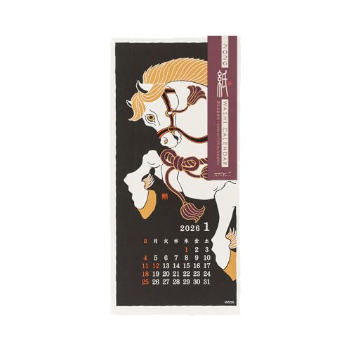 ミドリ 2026年 カレンダー 壁掛け 越前和紙 S 風物柄 31386006 送料無料