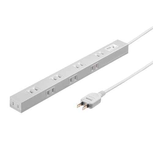 サンワサプライ スリム雷ガードタップ（2m） TAP-SPSLIM8N-2 送料無料