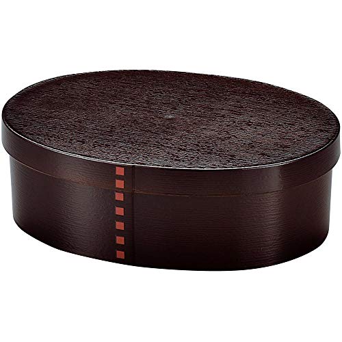 たつみや 曲げわっぱ 抗菌 一段弁当箱 大(800ml) ダークブラウン 『曲げわっぱ弁当』 302981 送料無料