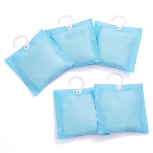 アストロ 除湿パック スカイブルー 5個組 吊り下げ 除湿剤 繰り返し使える 吸湿パック 湿気取り 防カビ 616-31 送料無料