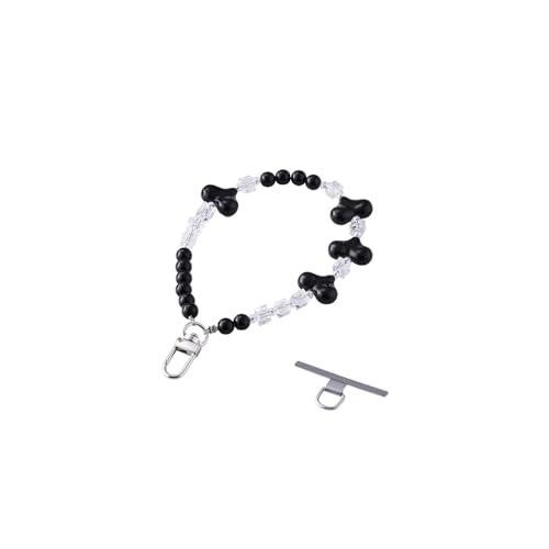 エレコム スマホストラップ ハンドストラップ ビーズ ハート デザイン 手首 落下防止 ストラップホールシート付属 ブラック P-STH 送料無料