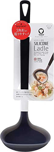 マーナ トライアングリップ シリコーンお玉 ブラック K534BK 送料無料