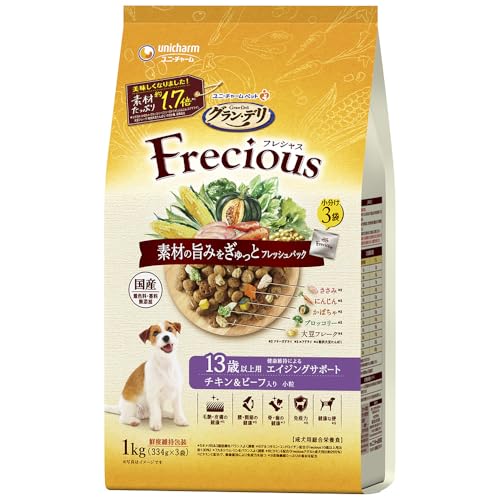 樂天商城 - グラン・デリ フレシャス（Frecious）ドッグフード ドライ [13歳以上用] チキン＆ビーフ 1kg【国産】 送料無料