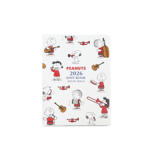 白/-/18PD-1W・Color:白・パッケージ個数:1・(c) 2025 Peanuts Worldwide LLC【サイズ】A6(111×154×5mm) 90g【レイアウト】マンスリー・【表紙】PVCカバー付【ページ数】64頁【六曜表記】大安、仏滅、友引表記あり・【内容1】2026、2027カレンダー、プラン&メモ、年間スケジュール、マンスリー2025.10?2026.12・【内容2】ケイ線メモ、ID&パスワード、プレゼントリスト、アドレス、パーソナルデータ「PEANUTS」の世界観が楽しめる、ポケットサイズのマンスリータイプ。