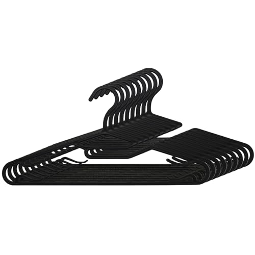 ブラック/シャツ/-・Size:シャツPatternName:10本・パッケージ個数:1・サイズ: 39.5×19×0.4cm・材質:ポリプロピレン・重量:約39g(1本あたり)・原産国:マレーシア●ハンガー掛けをする時に小さな襟も伸びにくい ●ネクタイやベルトもかけれる ●ズボンやタオル、肩紐の洋服にも