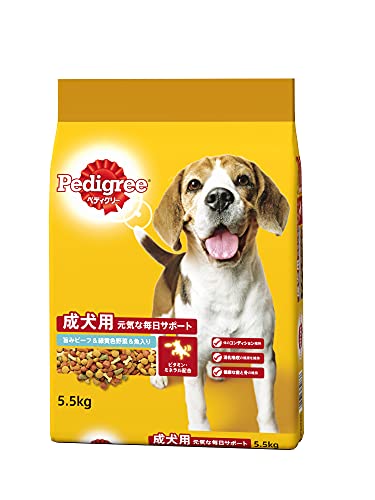 Ice Cream - ペディグリー 成犬用 旨みビーフ&緑黄色野菜&魚入り 5.5kg [ドッグフード・ドライ] 送料無料