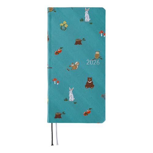 ほぼ日手帳 2026 weeks タイ&チーフ/in the forest 1月始まり 週間手帳 週間レフト スリム縦長 送料無料